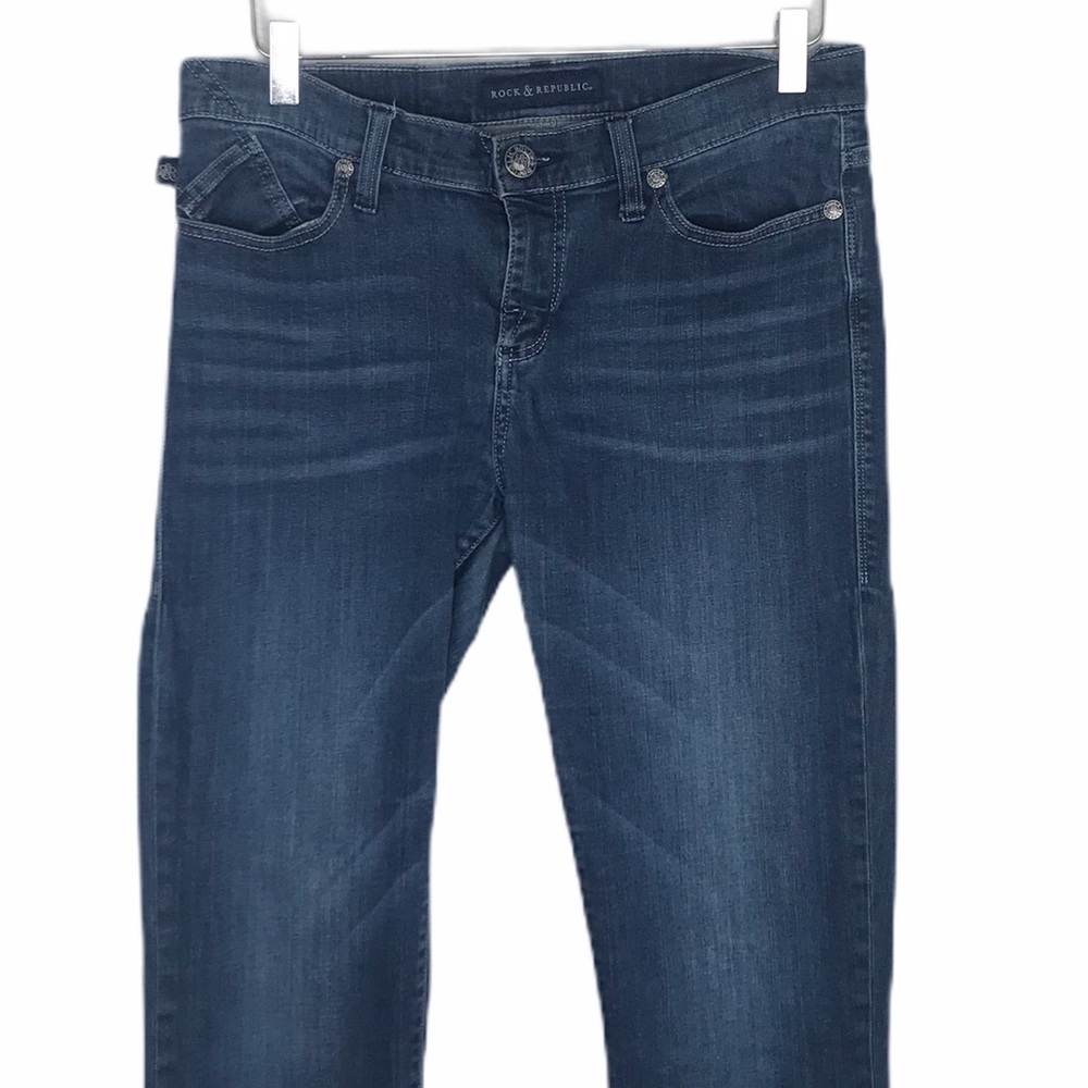 Rock & Republic Kasandra Bootcut Jeans Dark Wash Size 12 - Picture 10 of 14